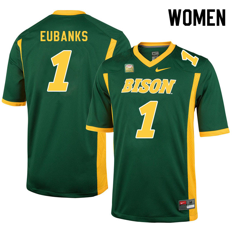Women #1 Courtney Eubanks North Dakota State Bison College Football Jerseys Sale-Green - Click Image to Close